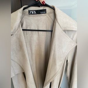 Zara Suede Trench Coat